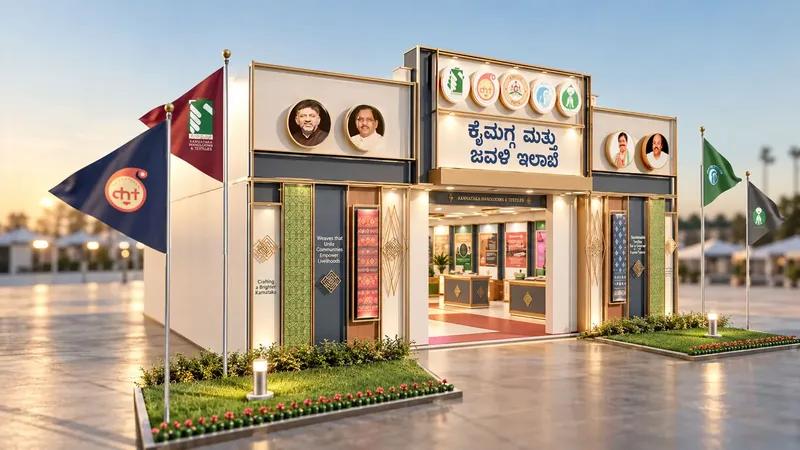 Karnataka Handloom Pavilion — 3D · Exhibition design