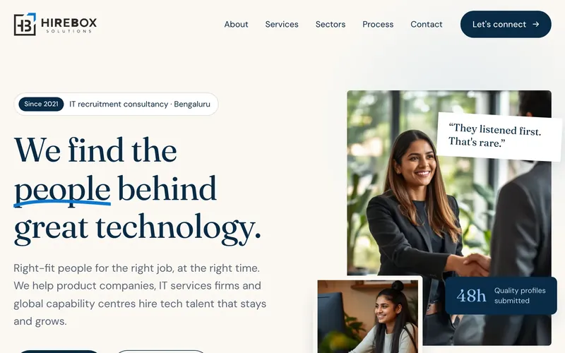 Hirebox Solutions — Website · Brand