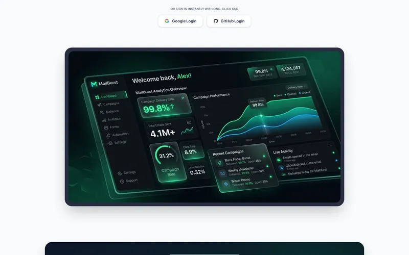 MailBurst — Identity · Product &amp; Web