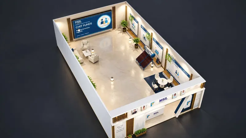 Top-down cutaway showing circulation, the lounge, the solar product display and the meeting table.